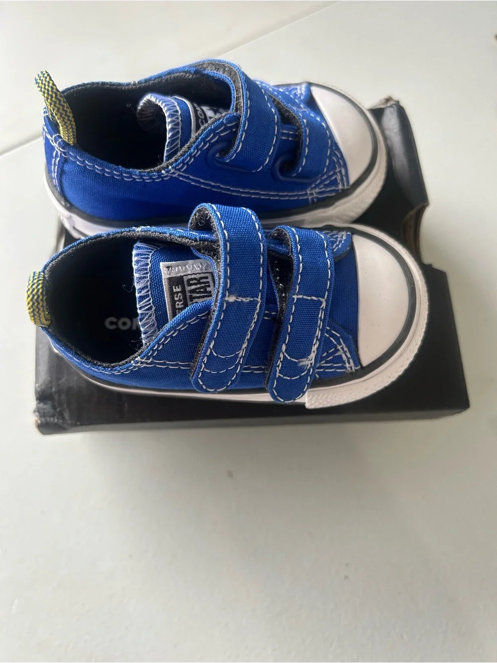 Converse Kids Royal Blue Canvas Velcro Sneakers